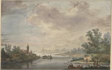 River landscape, c1800-1806. Creator: Georg Melchior Kraus