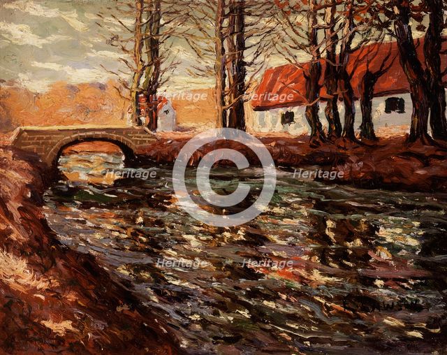 River Landscape, early 20th century. Creator: Ernest Lawson.