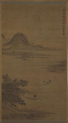 River Landscape: fishermen in boats, Ming dynasty, 15th century. Creator: Unknown