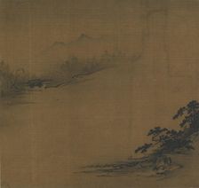 River Landscape in Mist, 14th century. Creator: Unknown