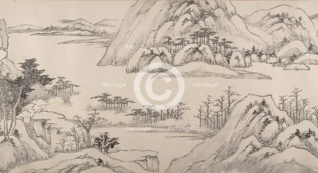 River Landscape in Autumn, dated 1661. Creator: Luo Mu.