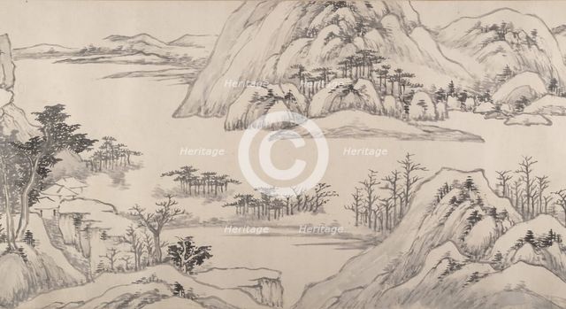 River Landscape in Autumn, dated 1661. Creator: Luo Mu.
