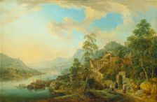 River Landscape in the Morning Light, c1760-1770. Creator: Christian Georg Schutz