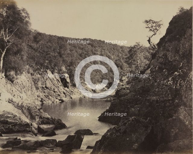 River Landscape, Scotland, c. 1858. Creator: Captain Horatio Ross (British, 1801-1886).