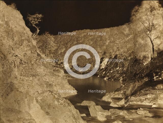River Landscape, Scotland, c. 1858. Creator: Captain Horatio Ross (British, 1801-1886).
