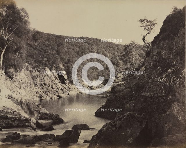 River Landscape, Scotland, c. 1858. Creator: Captain Horatio Ross (British, 1801-1886).