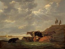 River Landscape with Cows, 1645/1650. Creator: Aelbert Cuyp