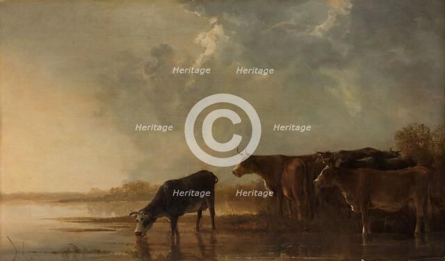River Landscape with Cows, c.1645-c.1650. Creator: Aelbert Cuyp.