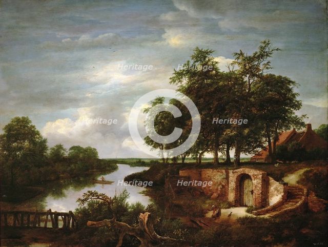 River Landscape with Cellar Entrance.