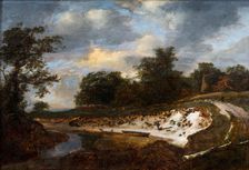 River Landscape with a High Sandy Bank, 1647. Creator: Jacob van Ruisdael
