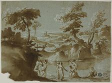 River Landscape with Boating Party, n.d. Creator: Unknown