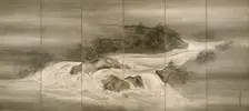 River Landscape with Fireflies, 1874. Artist: Bunrin, Shiokawa (1808-1877)