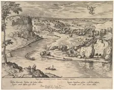 River Landscape with Mercury Abducting Psyche, ca. 1595. Creator: Simon Novellanus