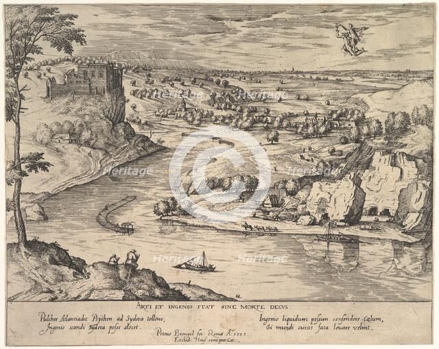 River Landscape with Mercury Abducting Psyche, ca. 1595. Creator: Simon Novellanus.