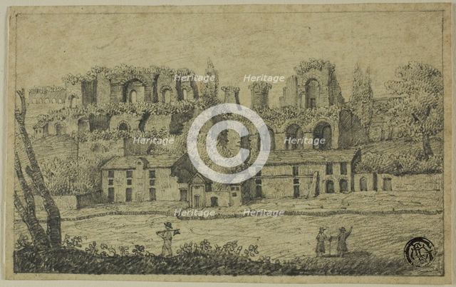 River Landscape with Roman Ruins, 18th century. Creator: Unknown.