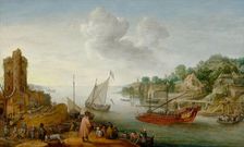 River mouth with a galley, 1620. Creator: Willaerts; Adam (1577-1664)