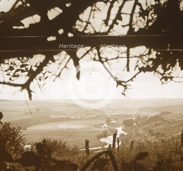 River Meuse seen from the trenches, Verdun, northern France, c1914-c1918. Artist: Unknown.