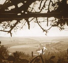 River Meuse seen from the trenches, Verdun, northern France, c1914-c1918
