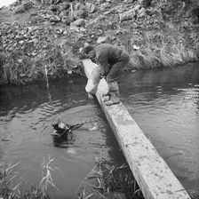 River Nar where the Fens gas pipeline crosses the river, Norfolk, 20/09/1967. Creator: John Laing plc