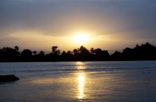 River Nile at sunset, Egypt