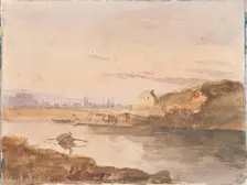 River Scene, Aberdeen, 1826. Creator: James William Giles