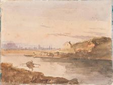 River Scene, Aberdeen, 1826. Creator: James William Giles