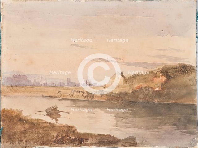River Scene, Aberdeen, 1826. Creator: James William Giles.