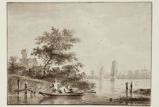 River Scene, between early and mid-19th century. Creator: Jacobus van der Stok