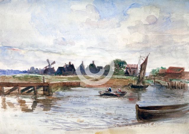 'River Scene', c1864-1930.   Artist: Anna Lea Merritt