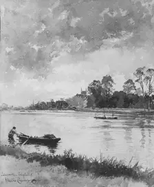 River Scene in England. Creator: James Wells Champney