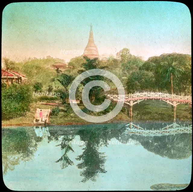 River scene, India, late 19th or early 20th century. Artist: Unknown