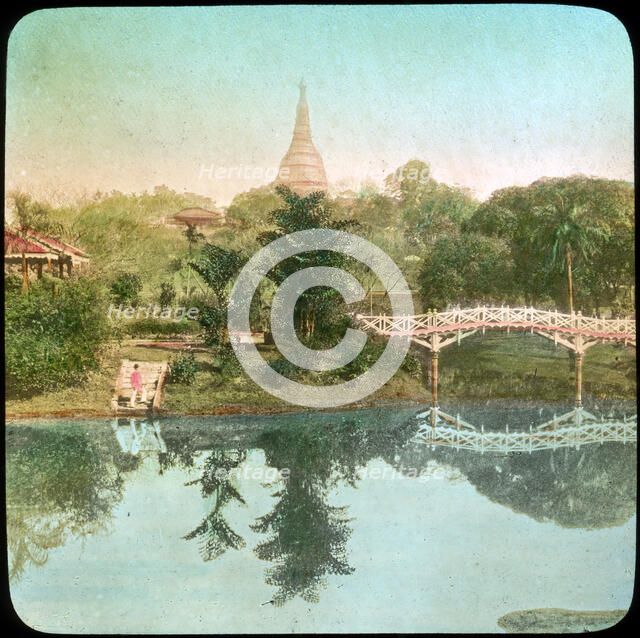 River scene, India, late 19th or early 20th century. Artist: Unknown