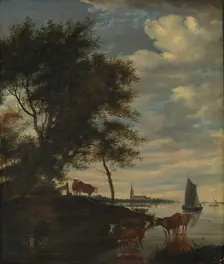 River Scene, probably between 1650 and 1660. Creator: Salomon Ruysdael