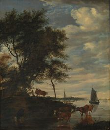 River Scene, probably between 1650 and 1660. Creator: Salomon Ruysdael