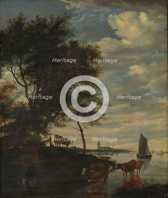 River Scene, probably between 1650 and 1660. Creator: Salomon Ruysdael.