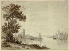 River Scene with Boats, n.d. Creator: William Henry Stothard Scott