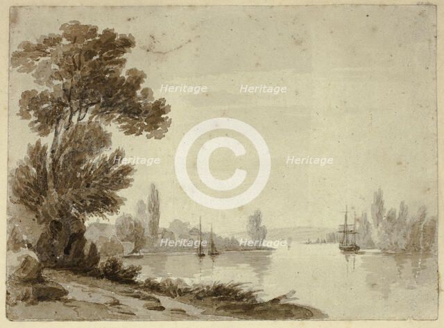 River Scene with Boats, n.d. Creator: William Henry Stothard Scott.