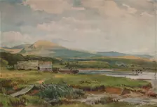 River Scene with Cottages c1887. Artist: Thomas Collier