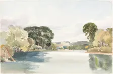 River Scene with Distant Castle. Creator: James Bulwer