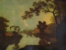 River Scene, with Figure on Bank c1779, (1938). Artist: Richard Wilson