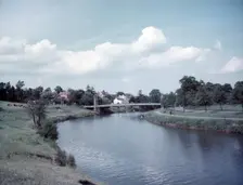 River Severn, Shrewsbury, Shropshire, c1955. Creator: Arthur Charles Kirby Ware