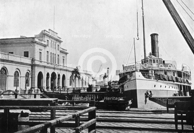 River steamer at the Customs House, Asuncion, Paraguay, 1911. Artist: Unknown