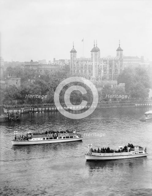 River pageant celebrating the coronation of Queen Elizabeth II, 1953.  Creator: Arthur Charles Kirby Ware.