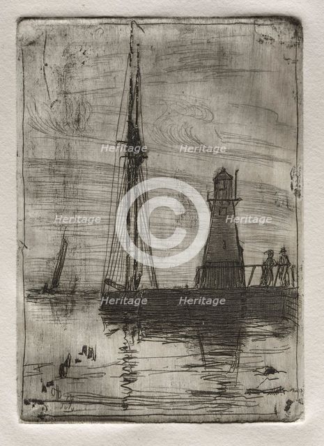 River Pier, 1878. Creator: Otto H. Bacher (American, 1856-1909).