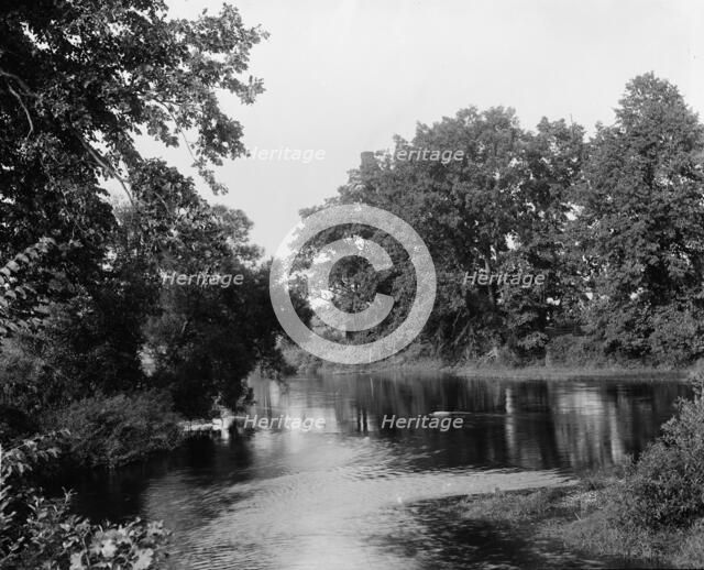 River, probably the Huron River, Ypsilanti, Michigan, between 1900 and 1910. Creator: Unknown.