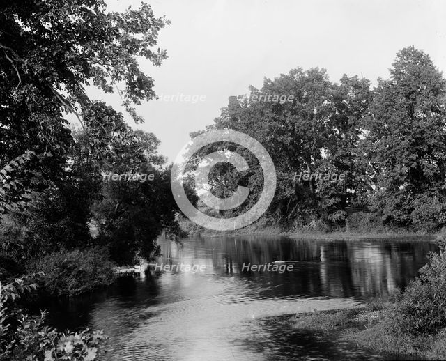 River, probably the Huron River, Ypsilanti, Michigan, between 1900 and 1910. Creator: Unknown.