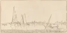 River with Town, 1775. Creator: Bernhard Schreuder