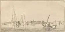 River with Town, 1775. Creator: Bernhard Schreuder