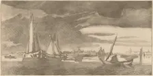 River with Town, 1775. Creator: Bernhard Schreuder