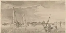 River with Town, 1775. Creator: Bernhard Schreuder